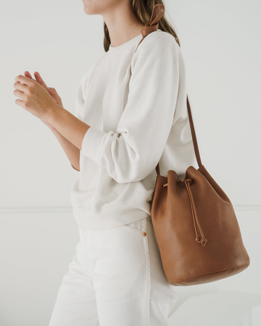 Drawstring Purse - Caramel