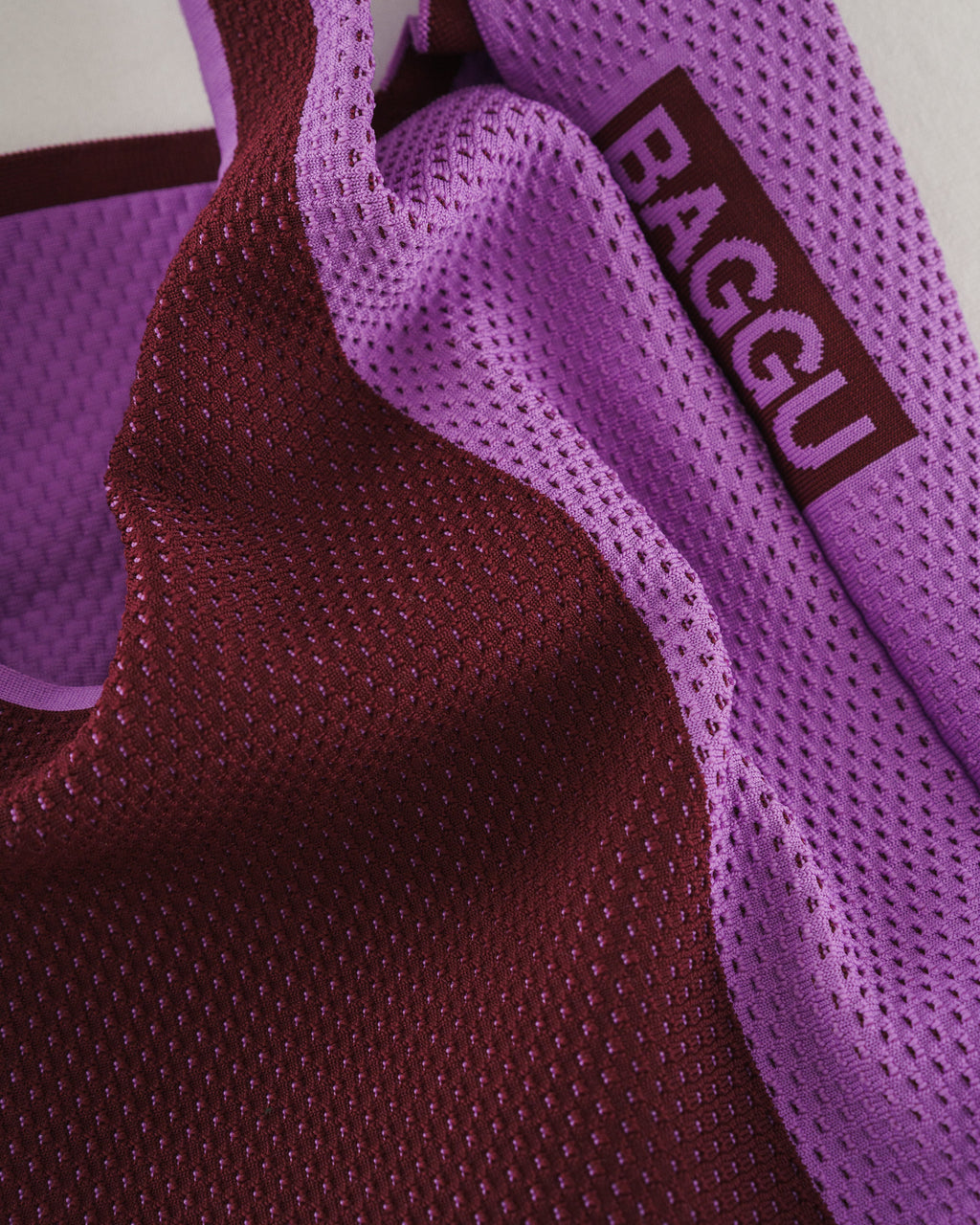 Large Engineered Knit Baggu - Berry