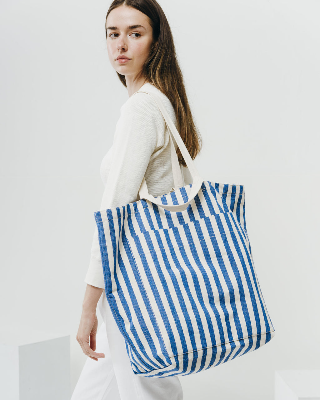 Giant Pocket Tote - Summer Stripe