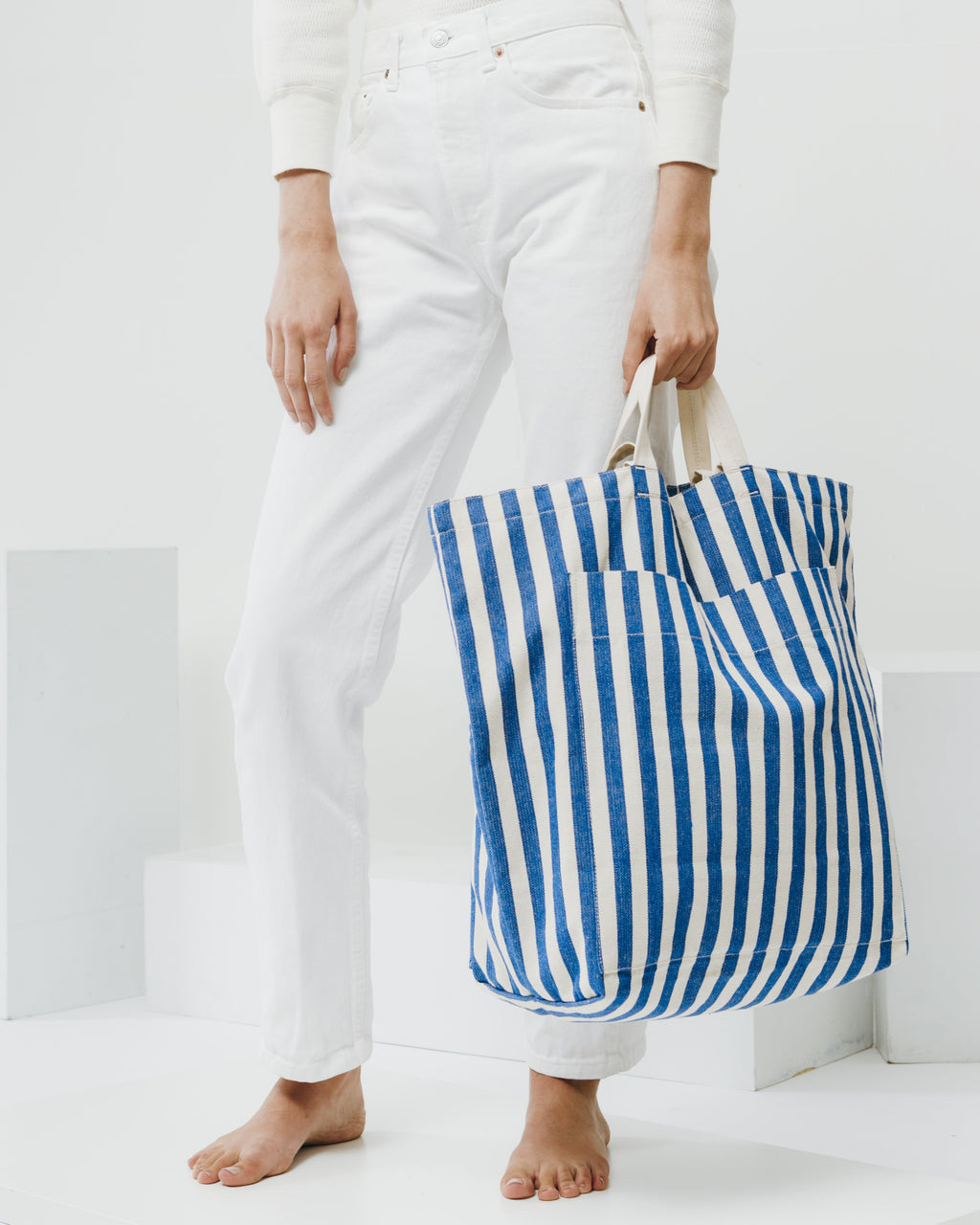 Giant Pocket Tote - Summer Stripe