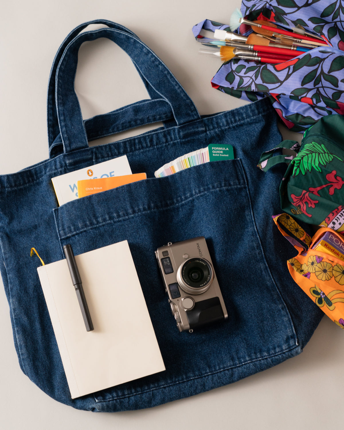 Giant Pocket Tote - Dark Denim