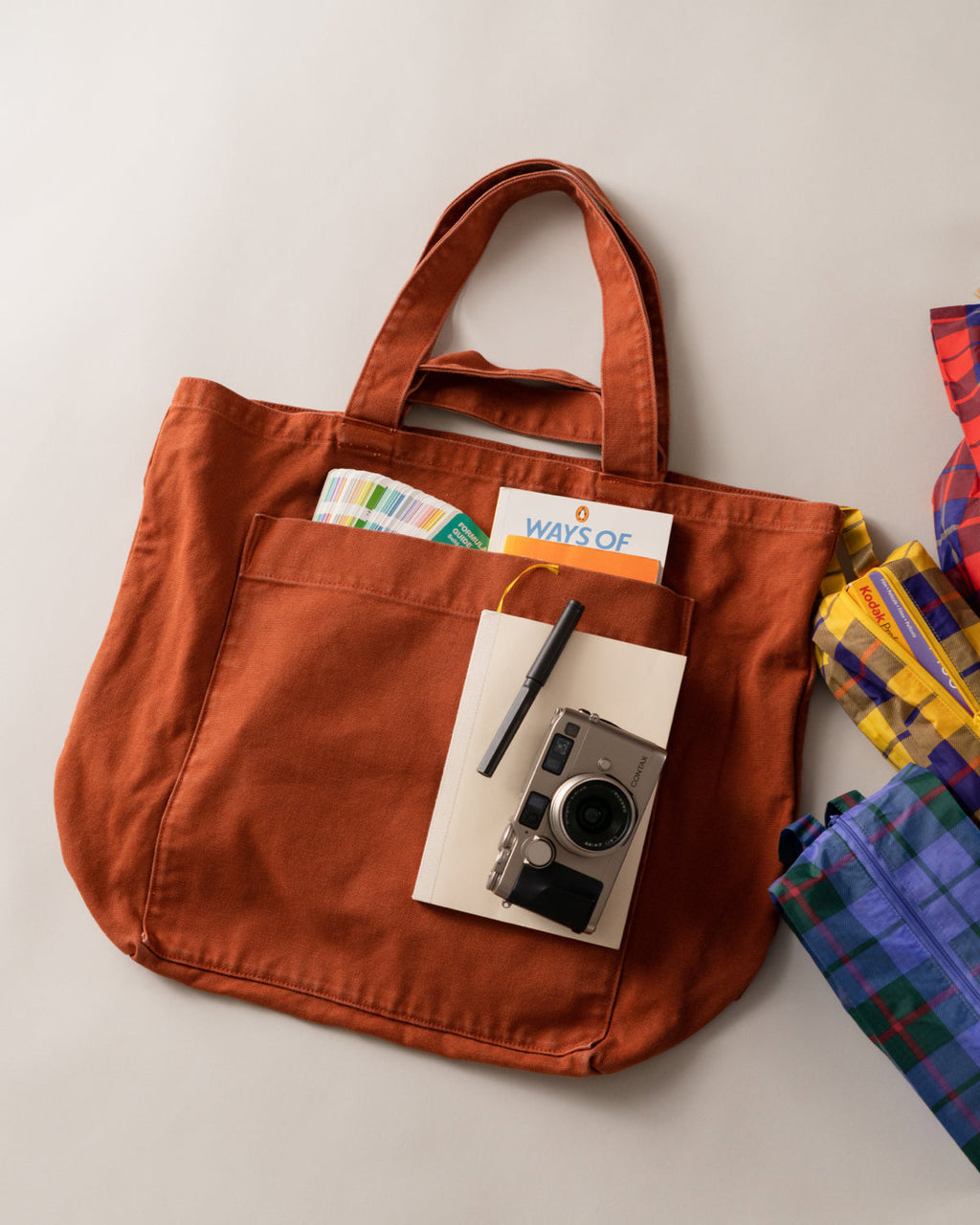 Giant Pocket Tote - Washed Umber