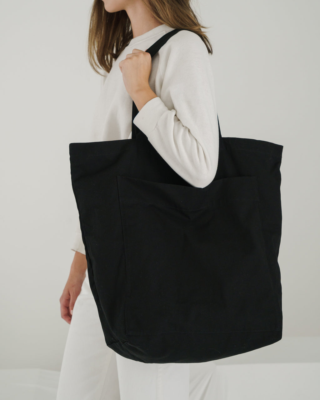Giant Pocket Tote - Black