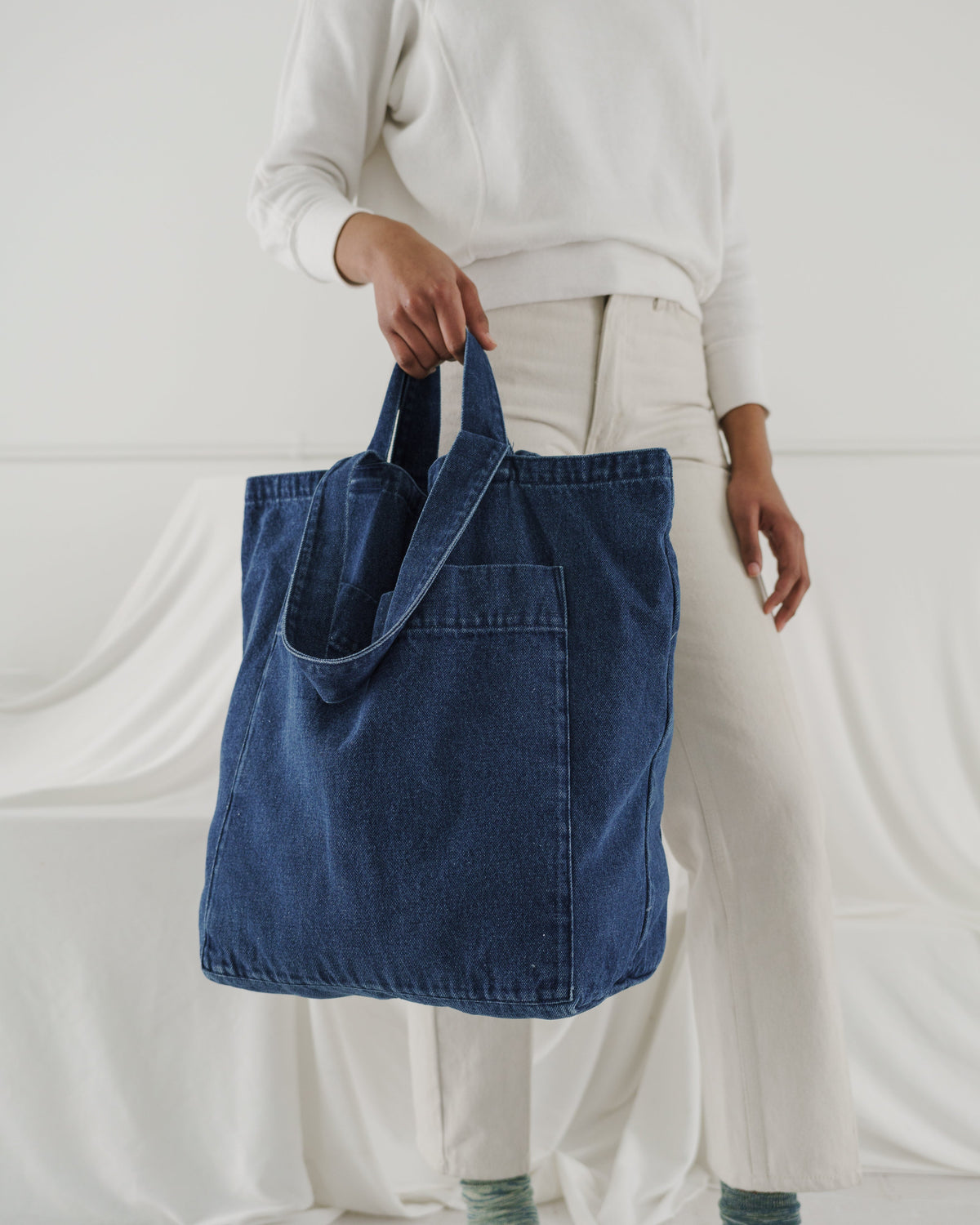 Giant Pocket Tote - Dark Denim