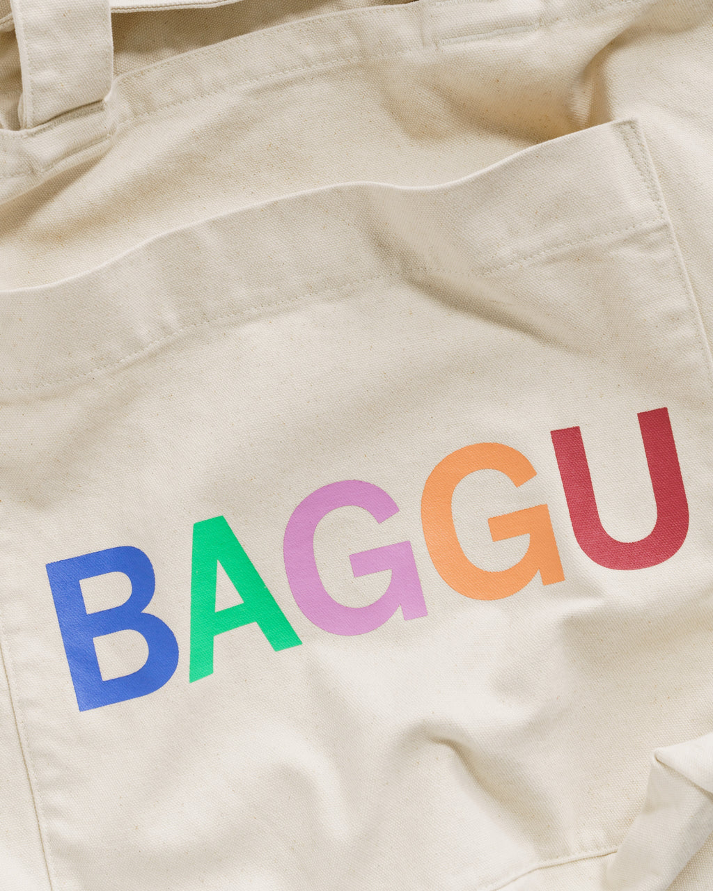 Giant Pocket Tote - Washed Logo Canvas