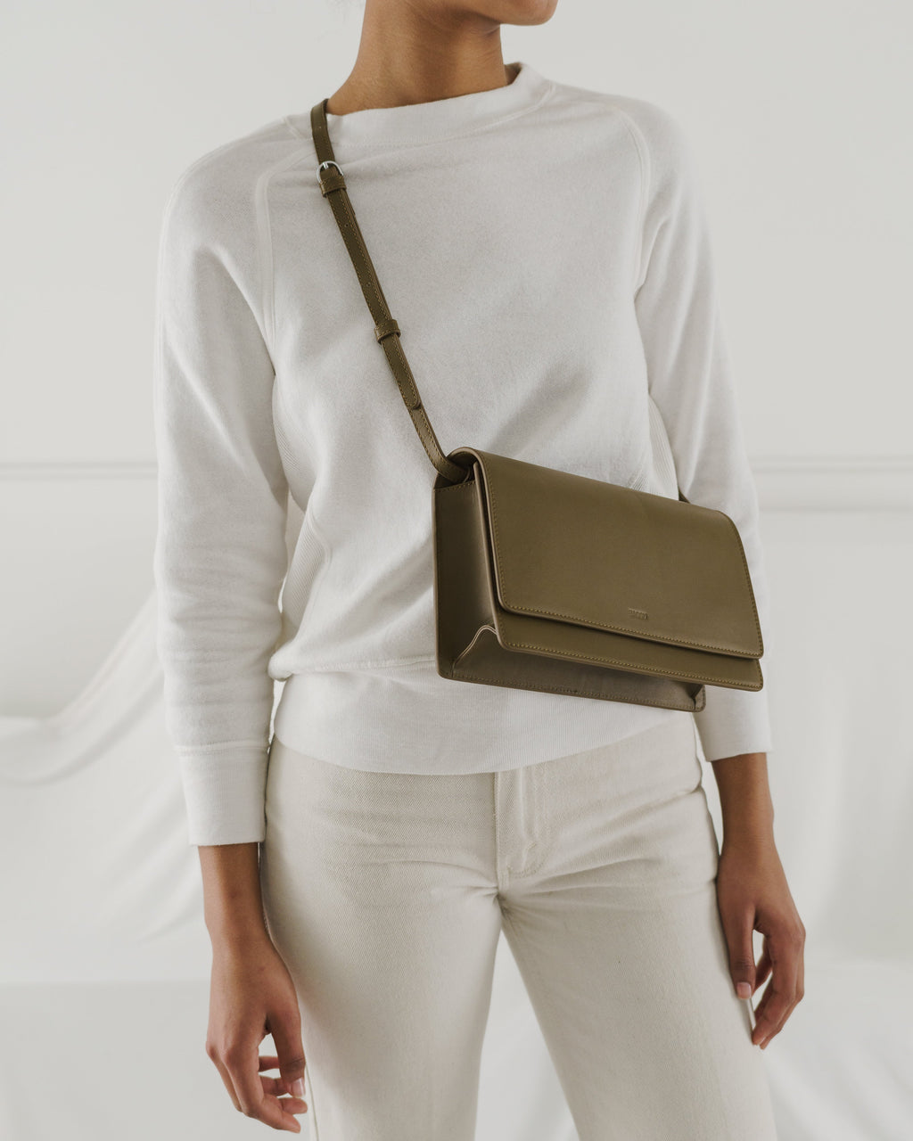 Large Structured Crossbody - Kelp