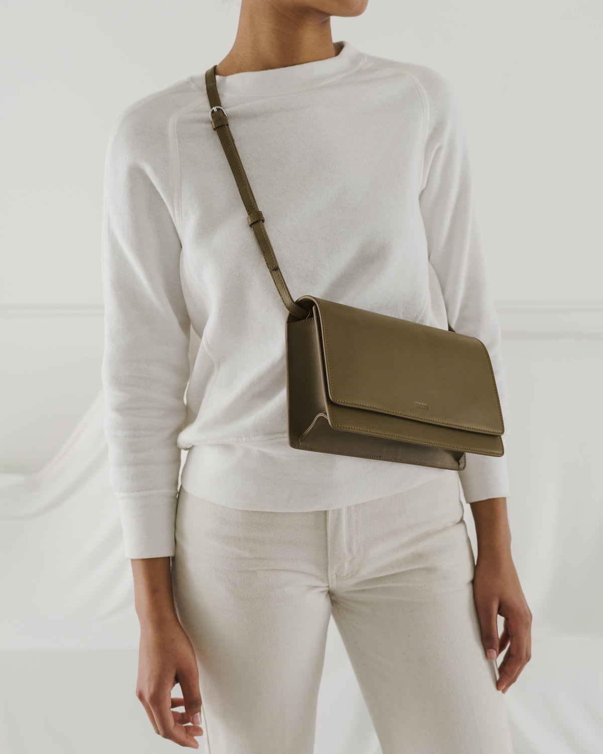 Large Structured Crossbody - Kelp