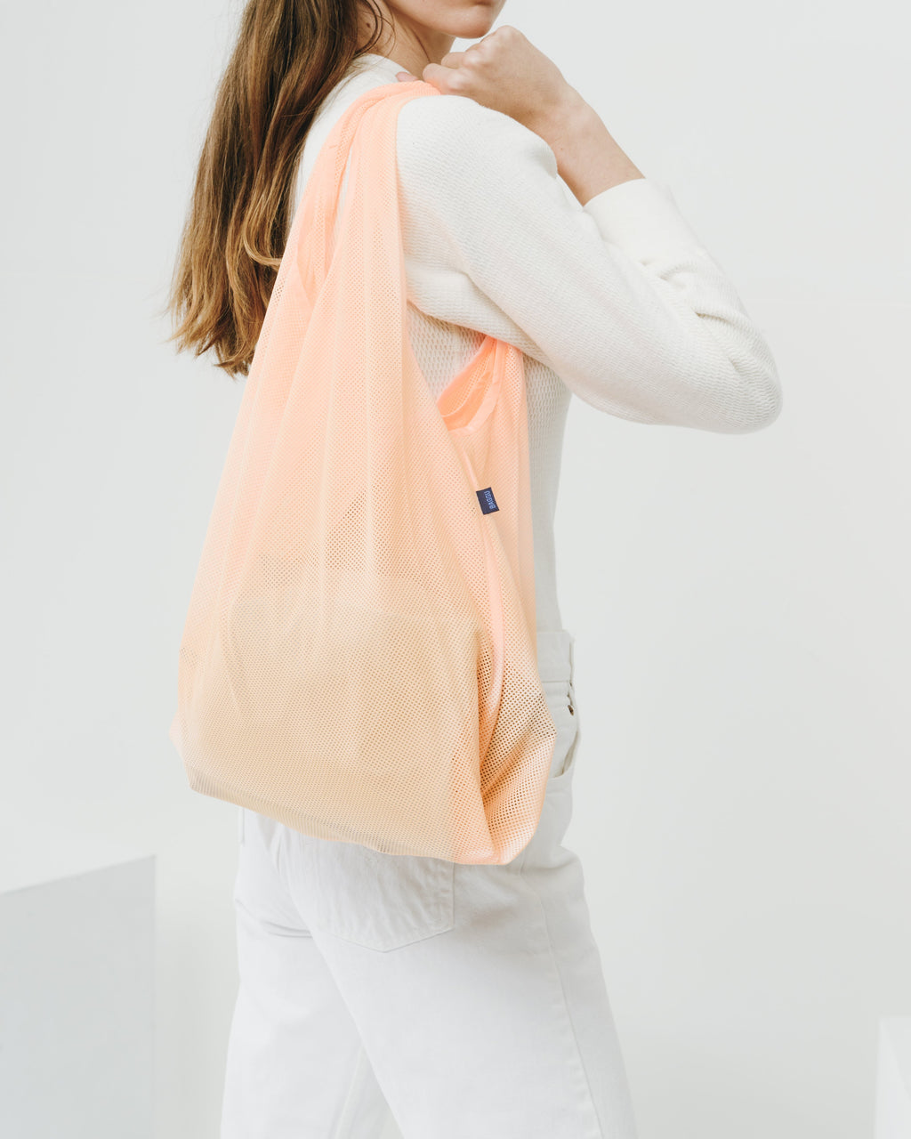 Mesh Baggu - Electric Peach