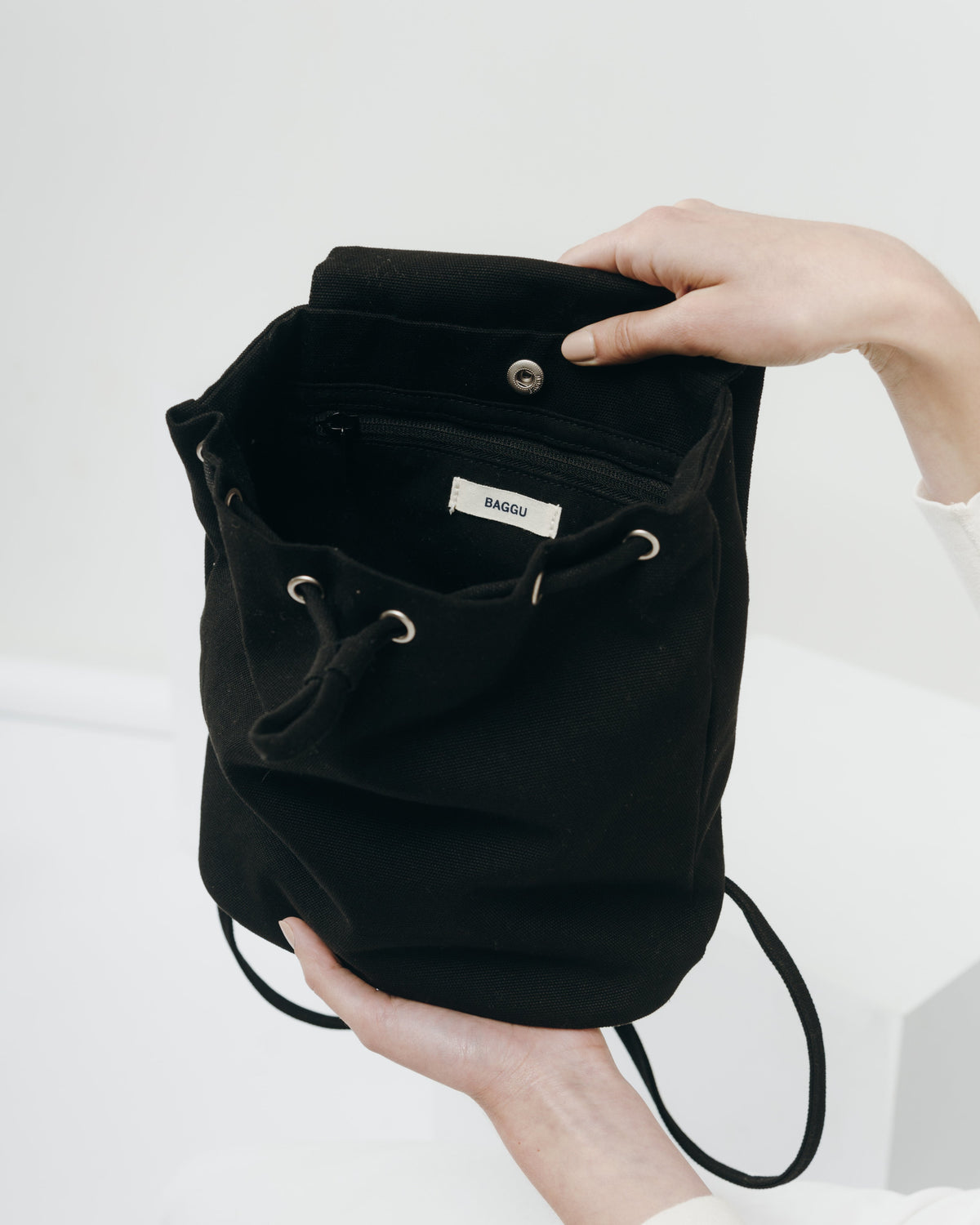 Canvas Mini Backpack - Black