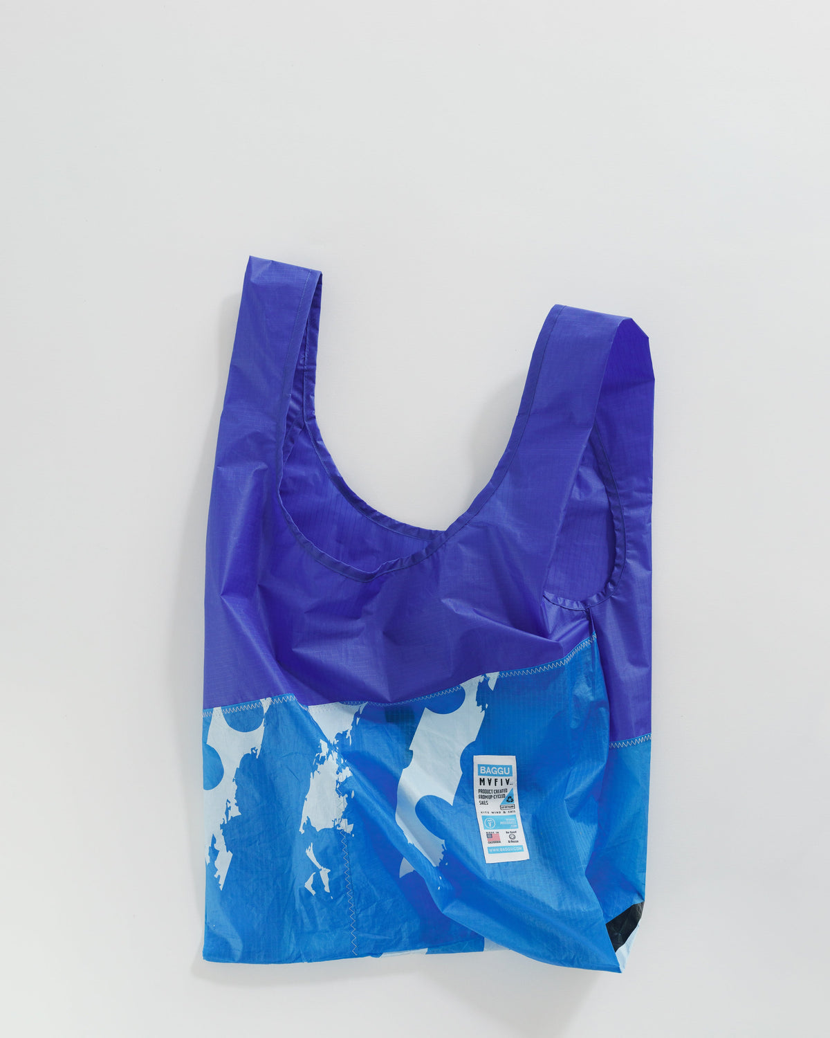 Upcycled Baggu - Blue Sail