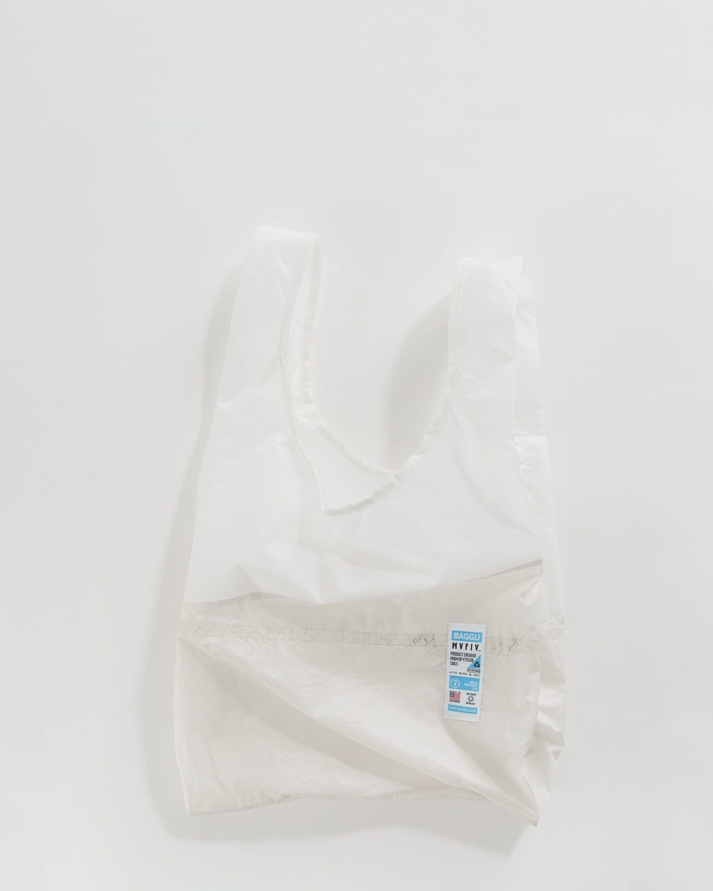 Upcycled Baggu - White Sail