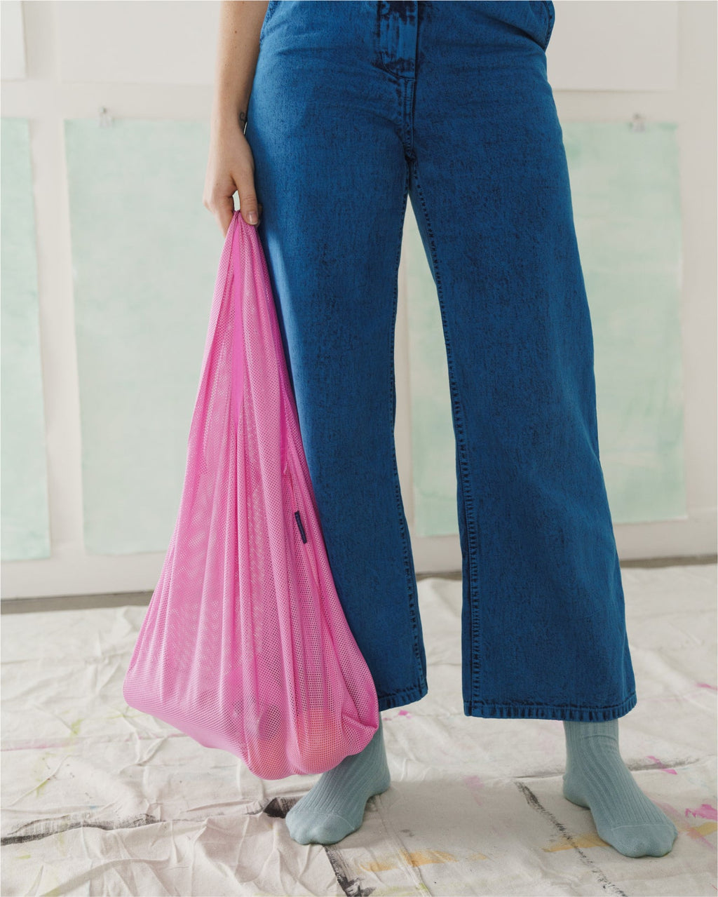 Mesh Baggu - Bright Pink &nbsp;