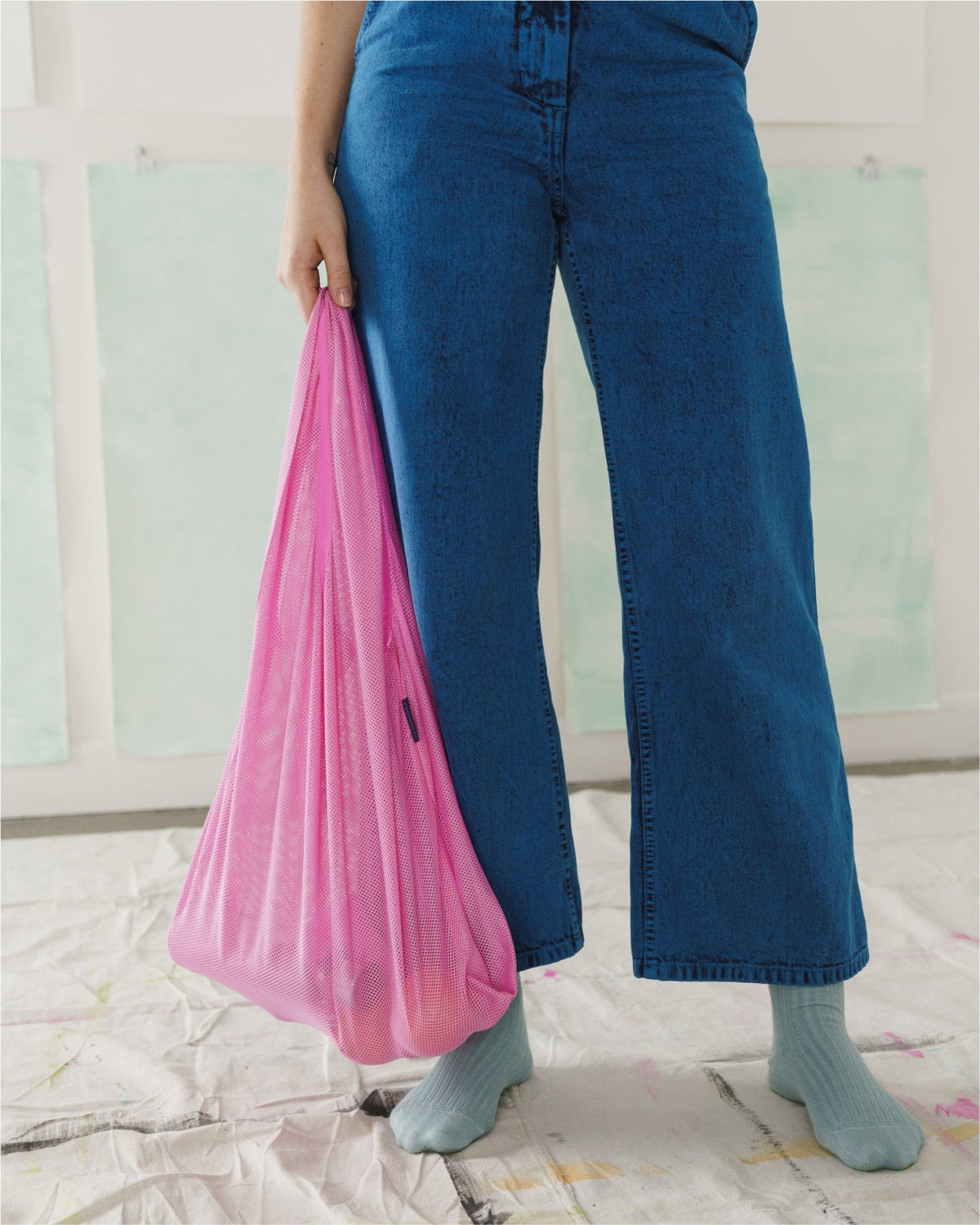 Mesh Baggu - Bright Pink &nbsp;