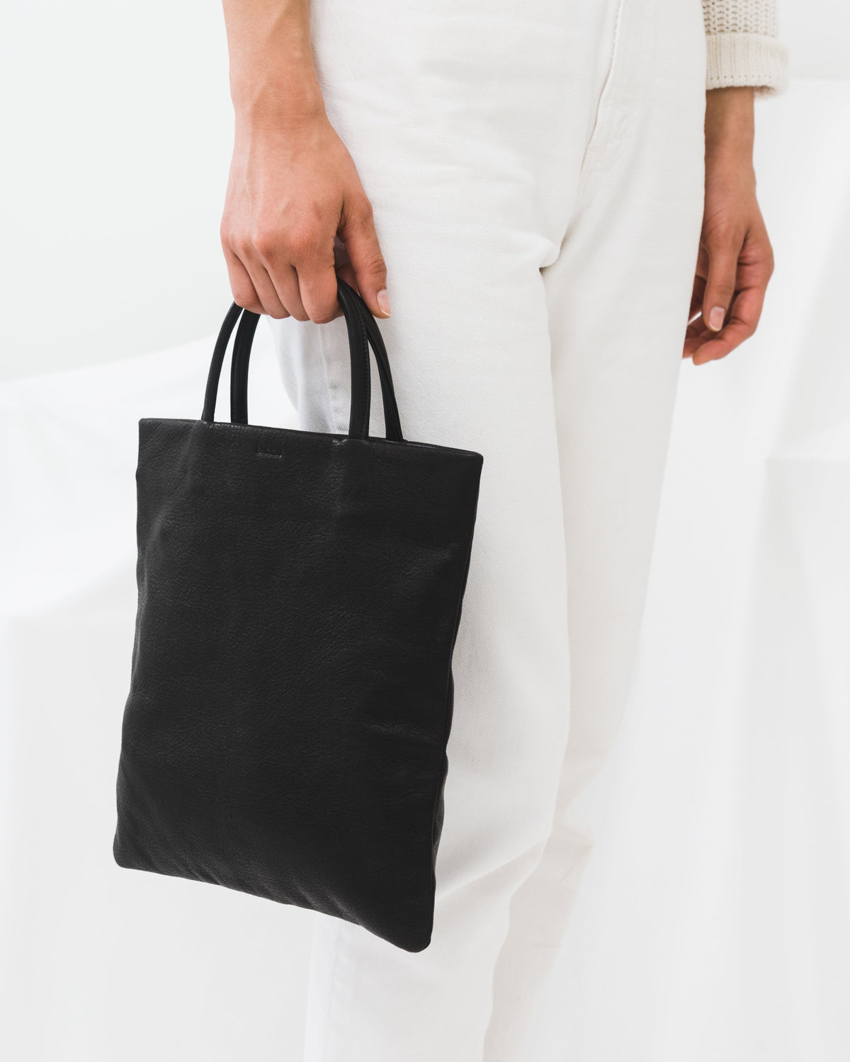 Mini Flat Tote - Black