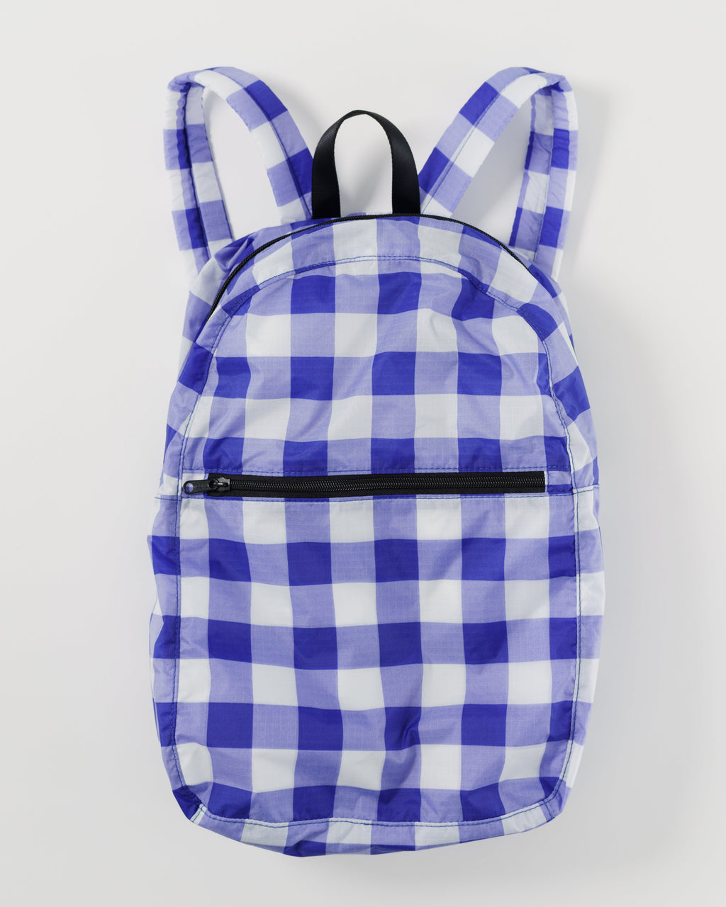 Packable Backpack - Big Check Blue