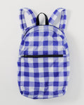Packable Backpack - Big Check Blue