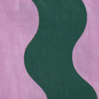 Puffy Glasses Sleeve - Pink and Green Wavy Stripe