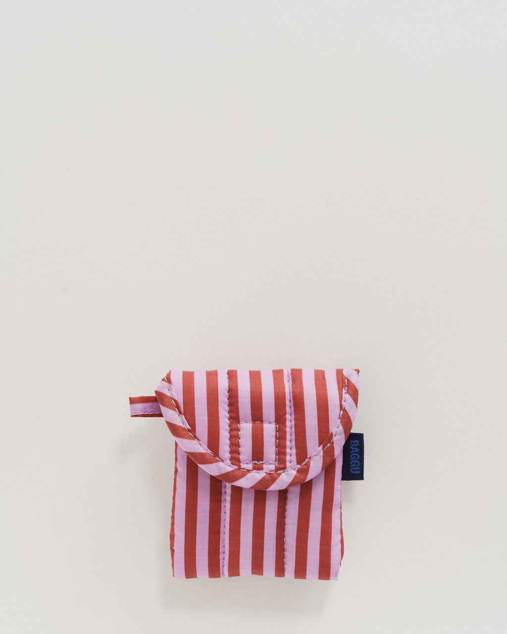 Puffy Earbuds Case - Cerise Stripe