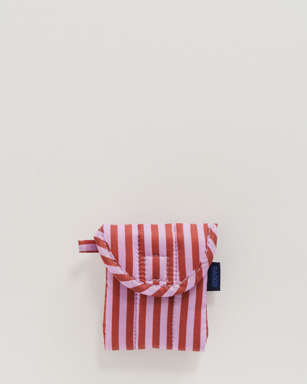Puffy Earbuds Case - Cerise Stripe