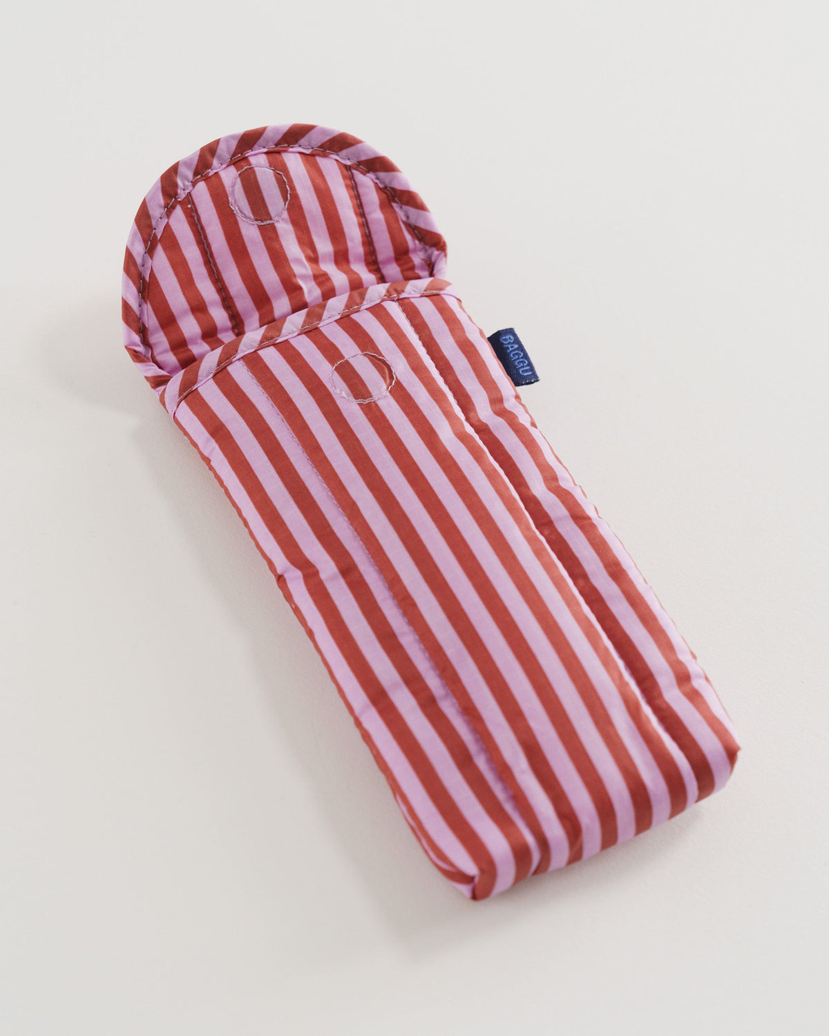 Puffy Glasses Sleeve - Cerise Stripe