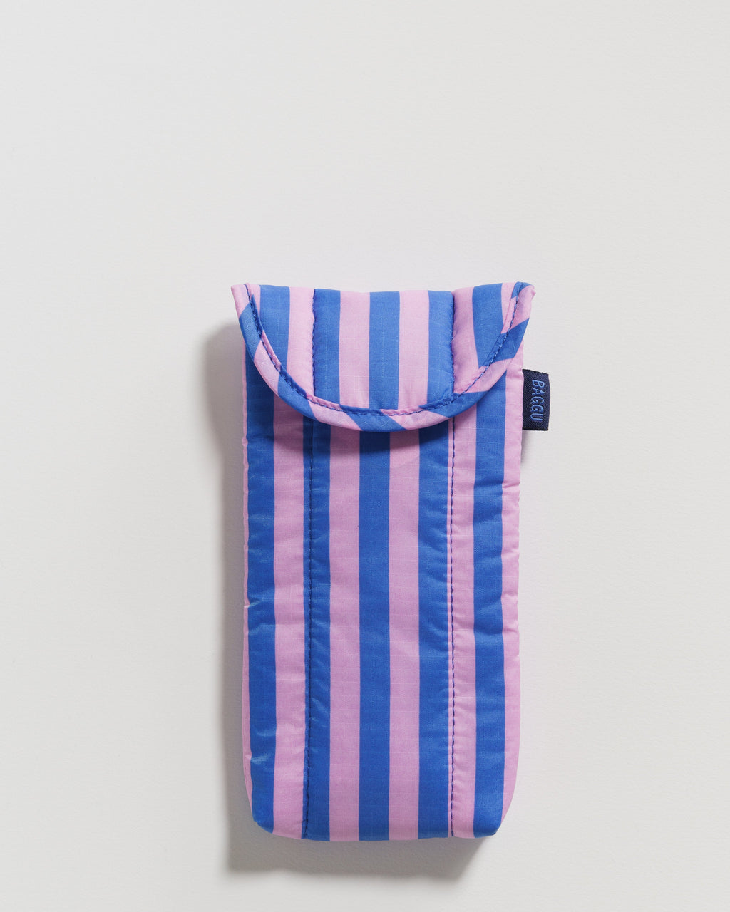 Puffy Glasses Sleeve - Pink and Blue Stripe
