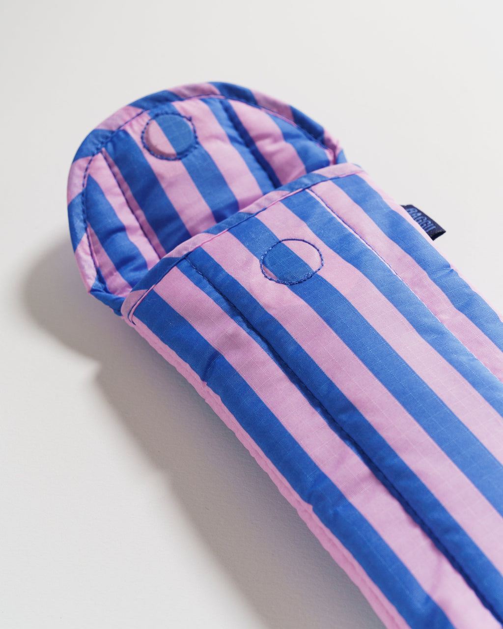 Puffy Glasses Sleeve - Pink and Blue Stripe