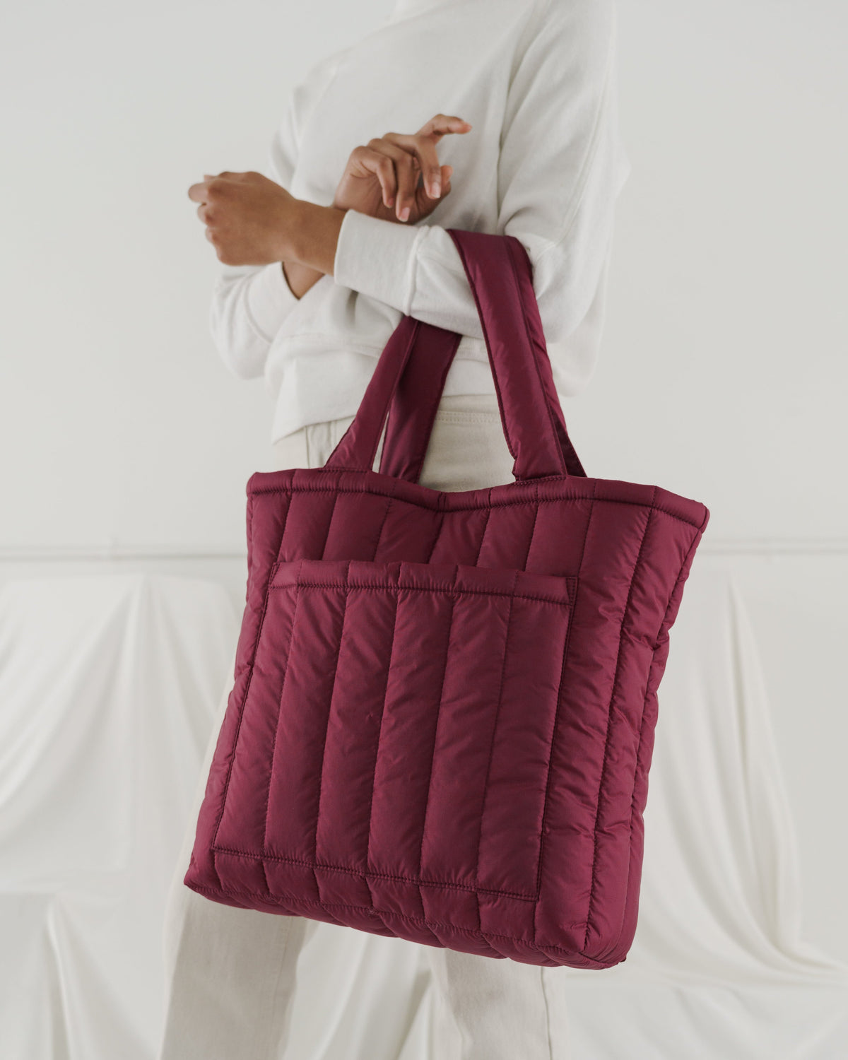 Puffy Tote - Cranberry