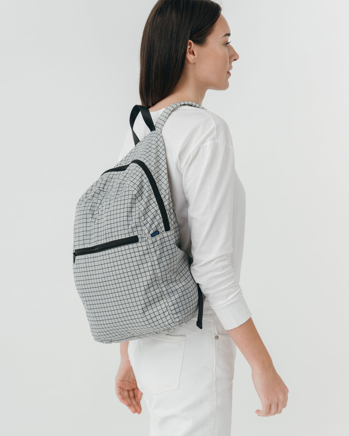 Ripstop Backpack - Grey Grid -D