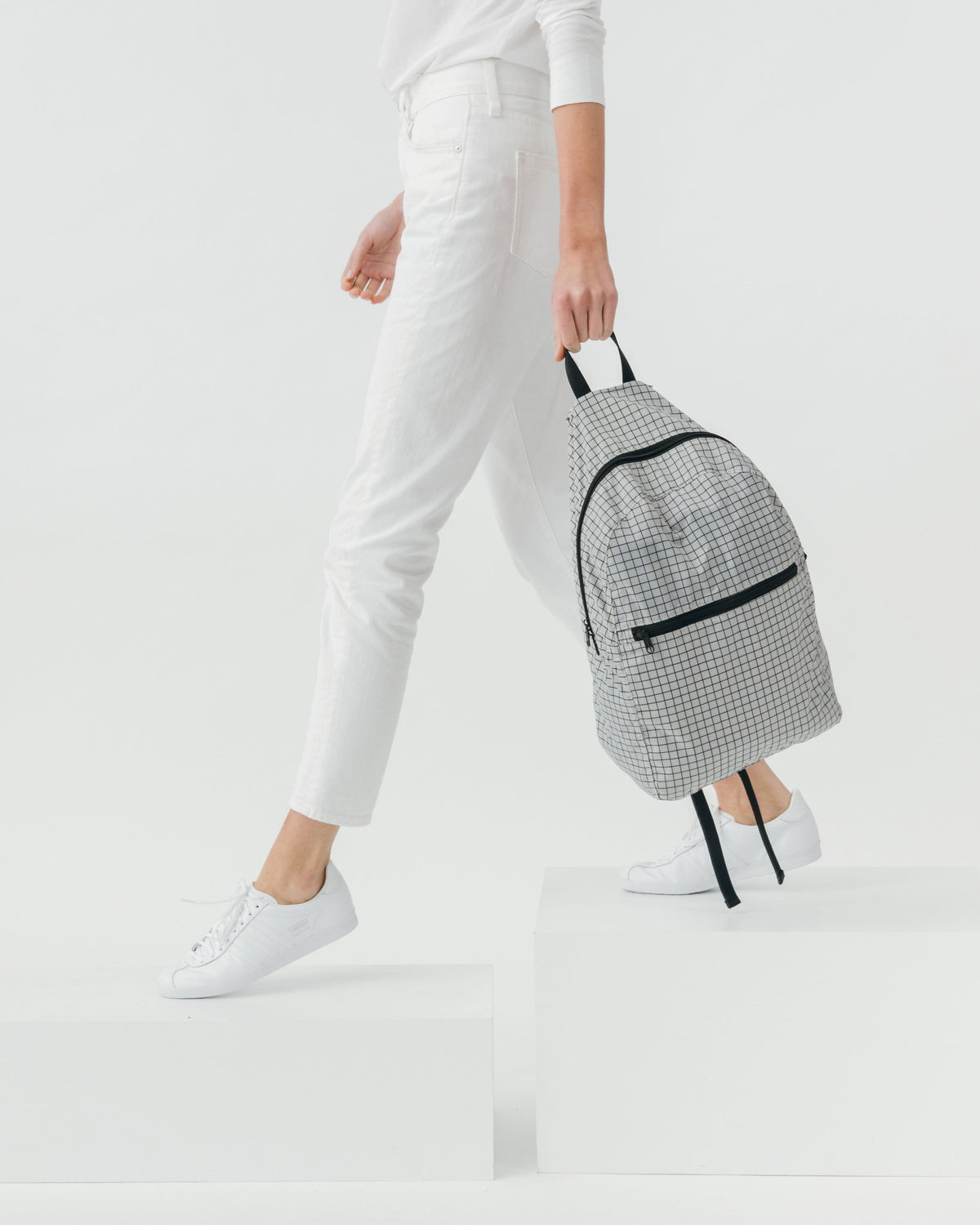 Ripstop Backpack - Grey Grid -D