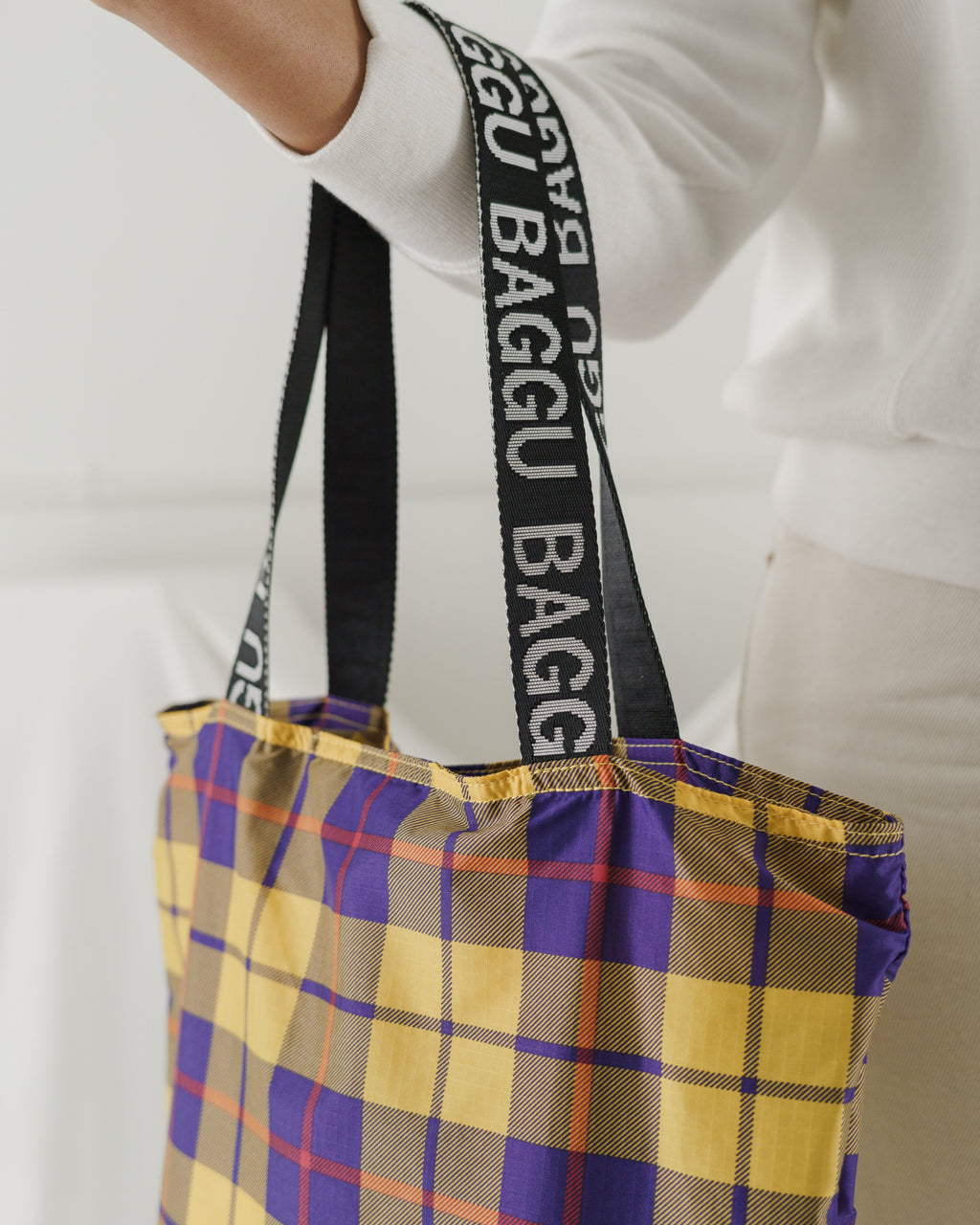 Ripstop Tote - Yellow Tartan