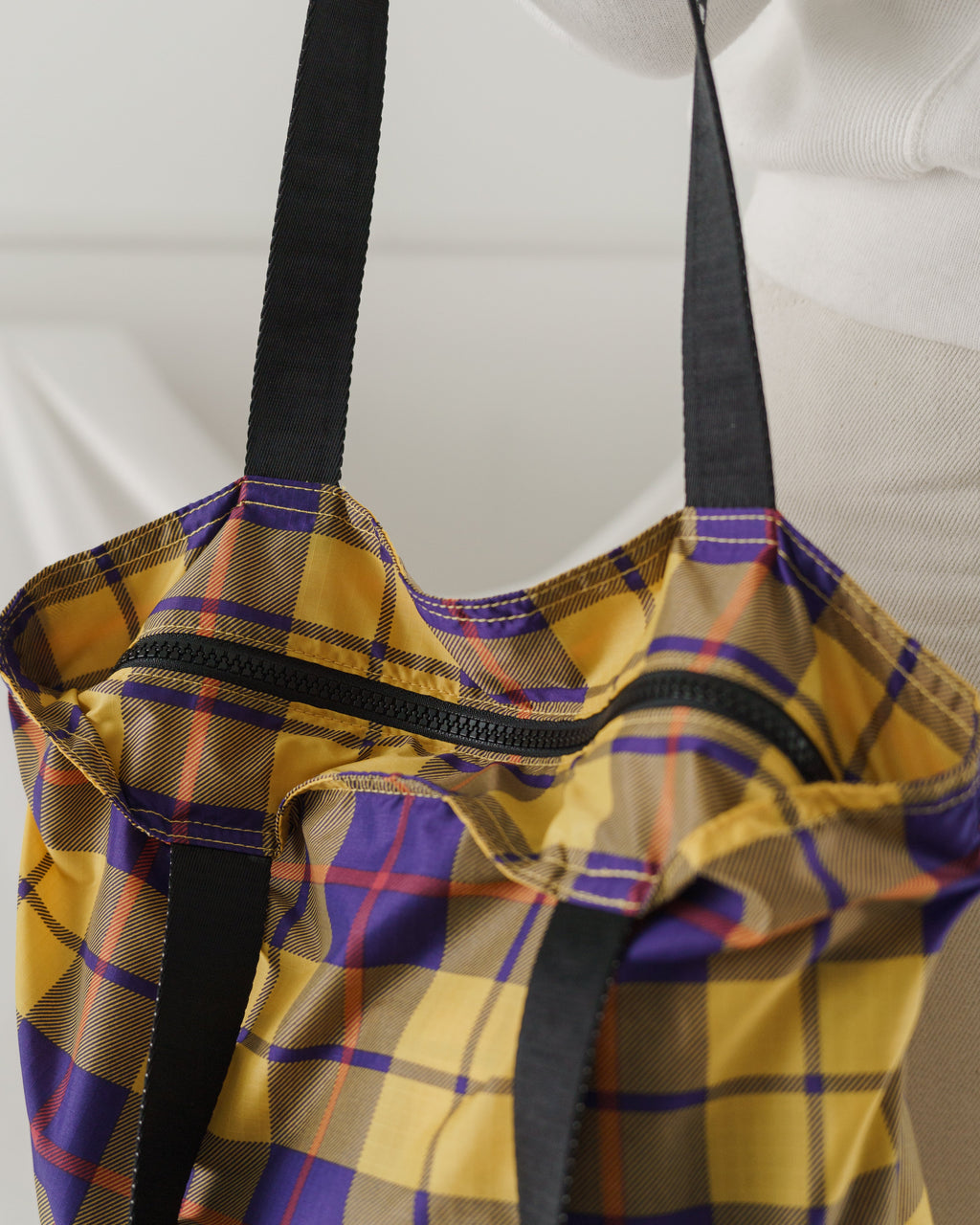 Ripstop Tote - Yellow Tartan