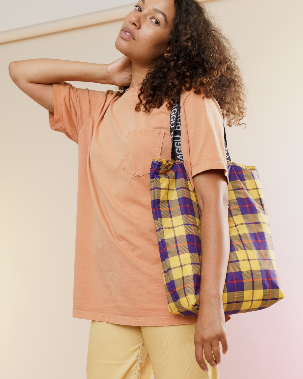 Ripstop Tote - Yellow Tartan