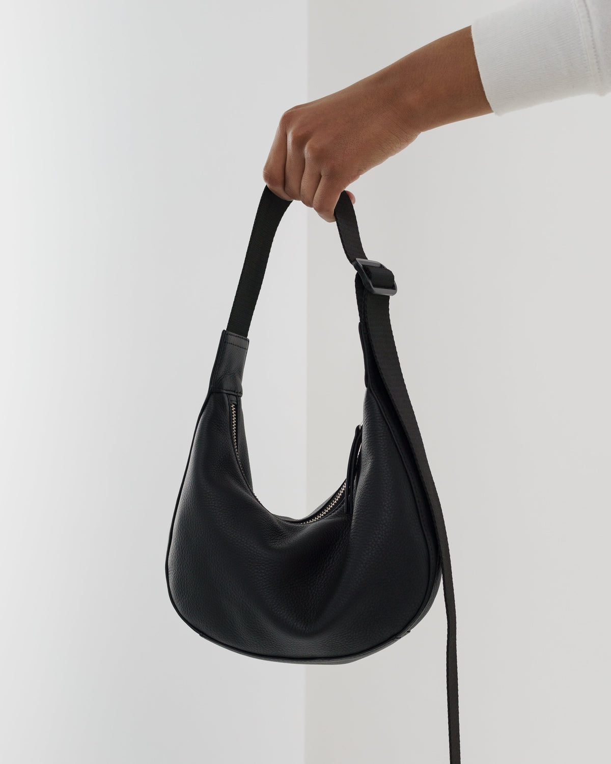 Small Crescent Purse - Black