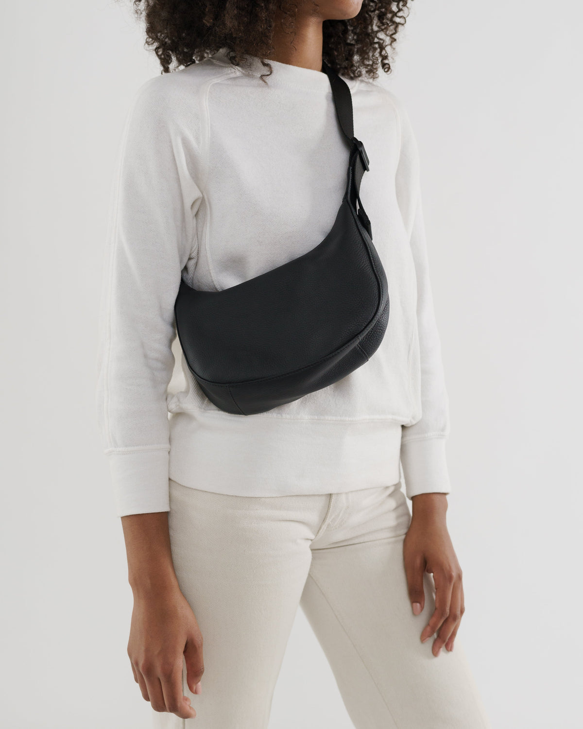 Small Crescent Purse - Black