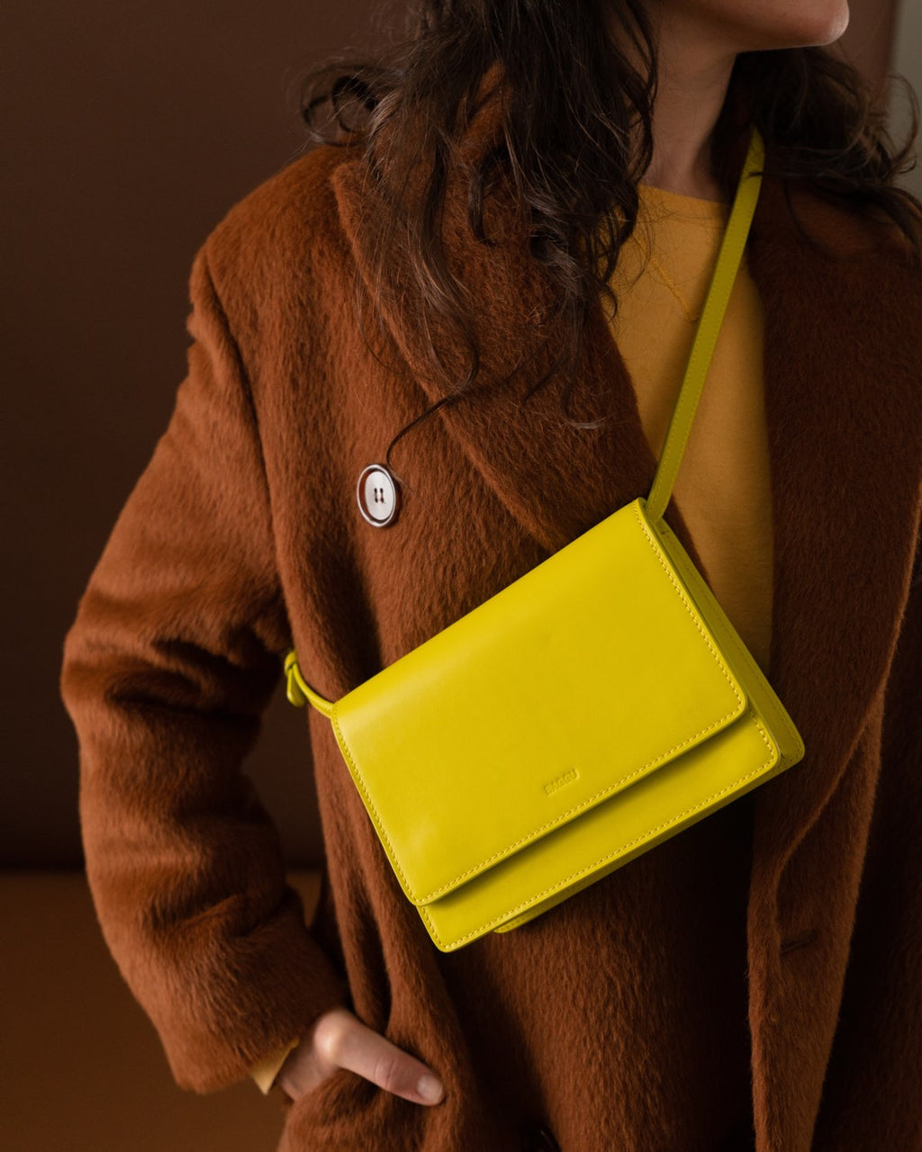 Small Structured Crossbody - Citron