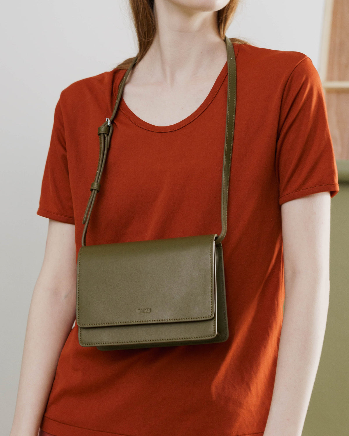 Small Structured Crossbody - Kelp