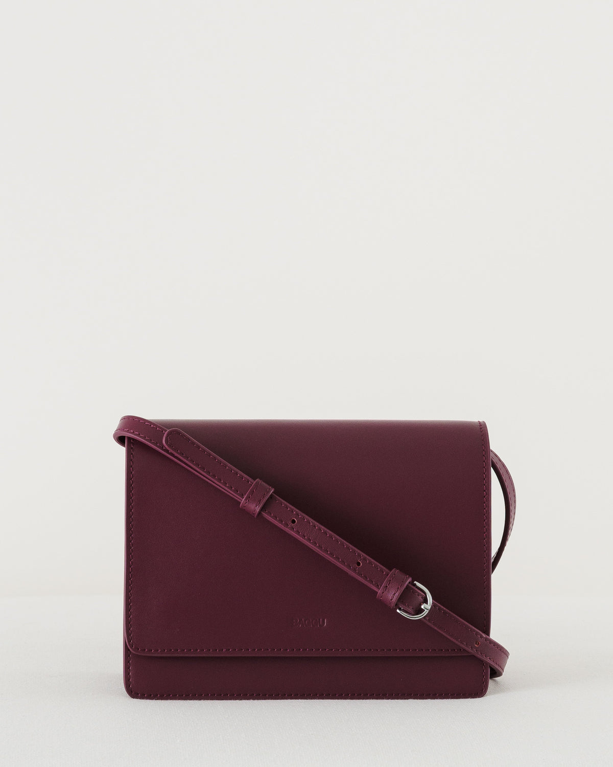 Small Structured Crossbody - Cranberry