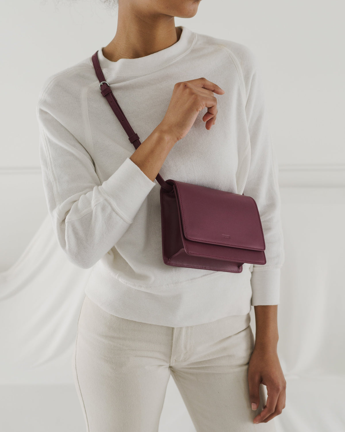 Small Structured Crossbody - Cranberry