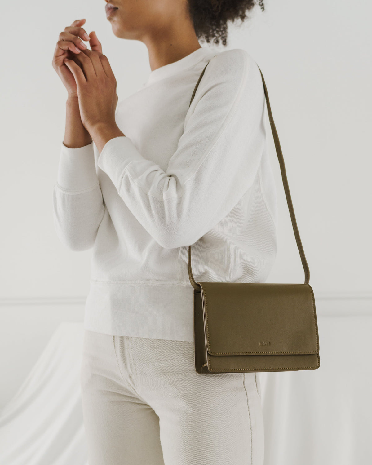 Small Structured Crossbody - Kelp
