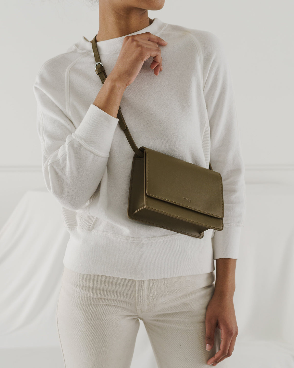 Small Structured Crossbody - Kelp