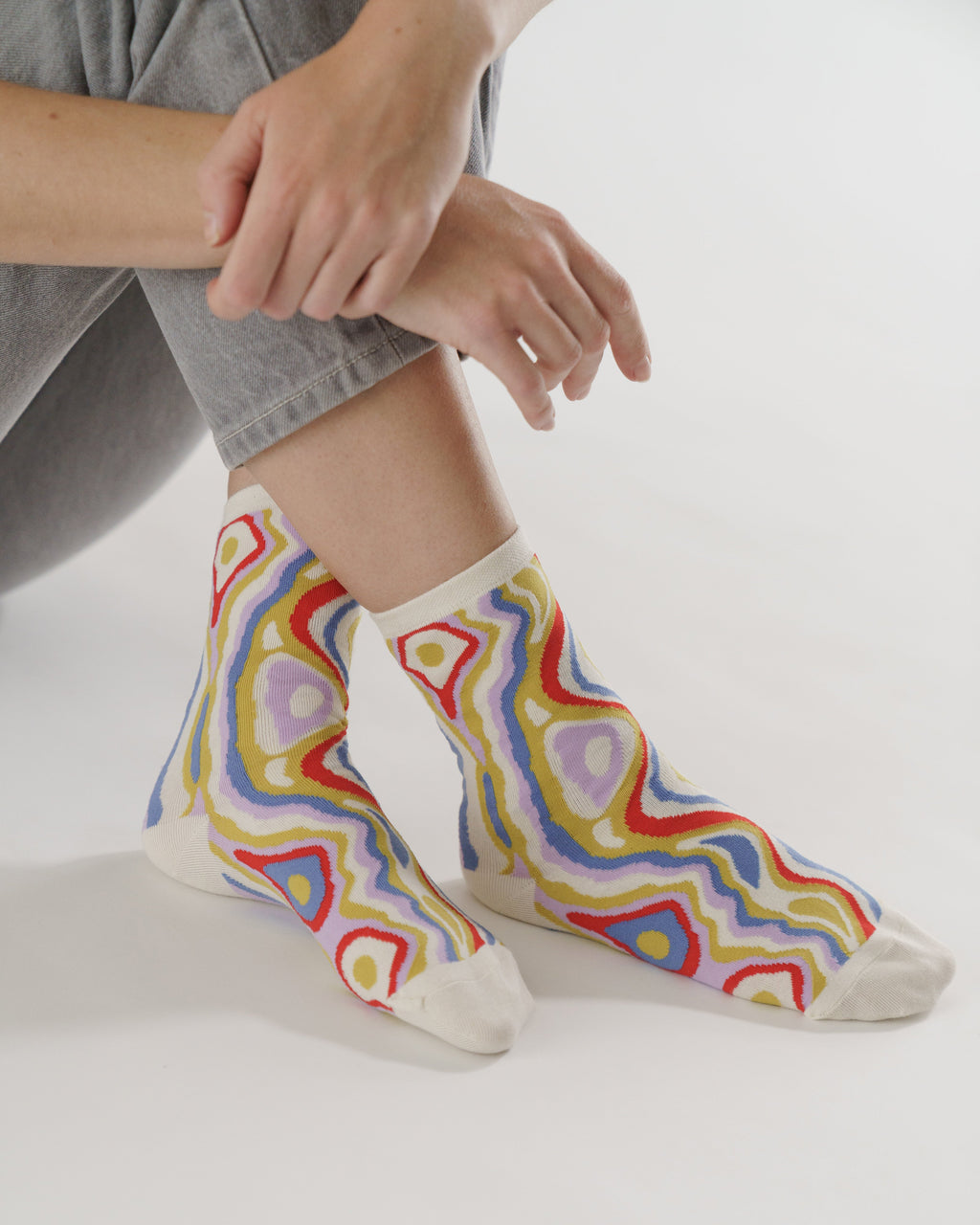 Crew Sock - Woodgrain