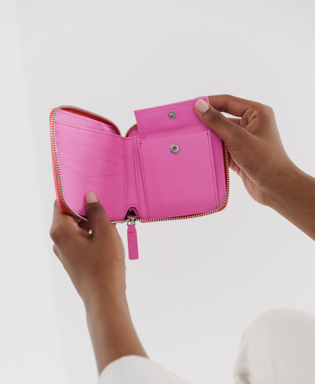 Square Wallet - Bright Pink