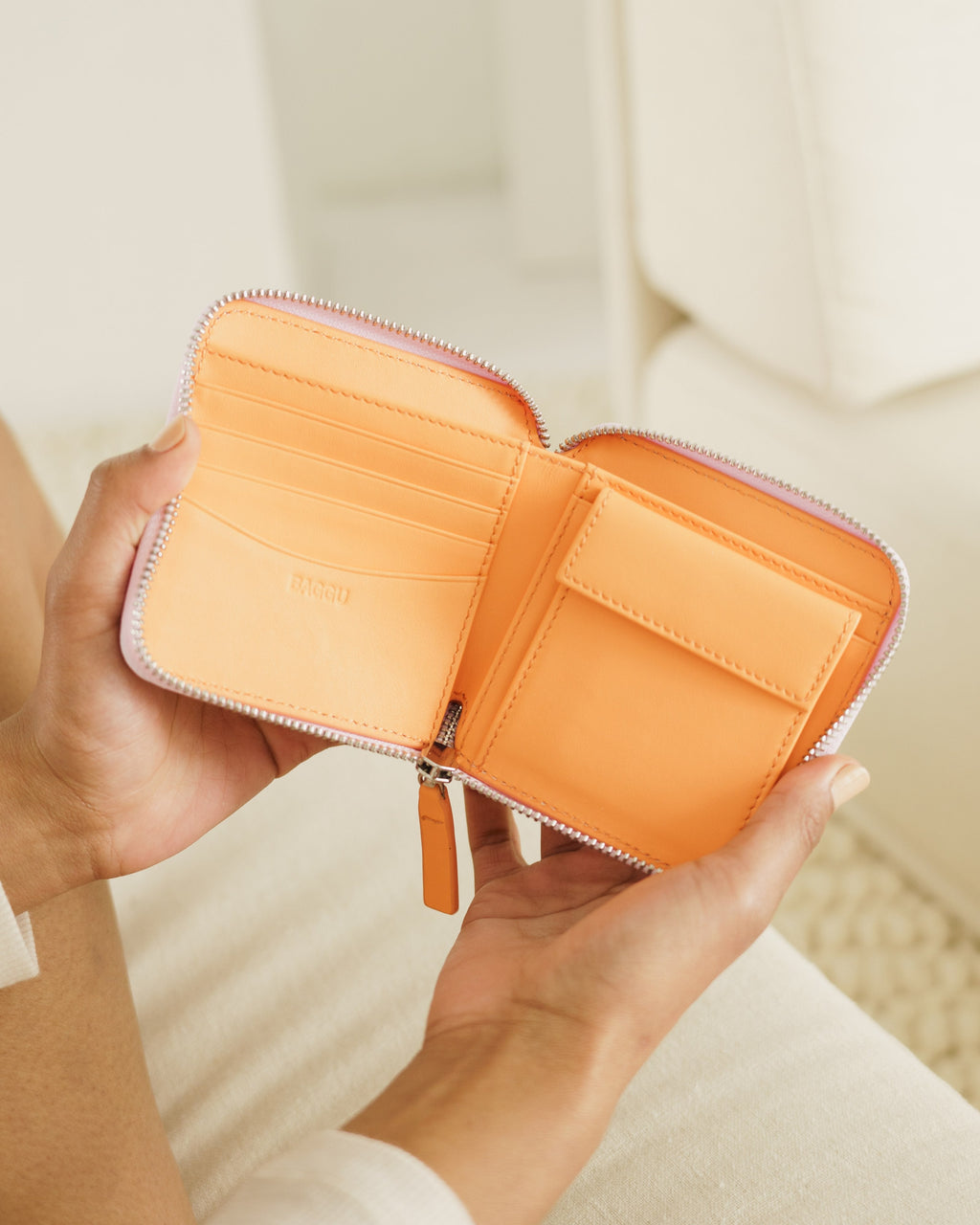 Square Wallet - Orange Sherbet