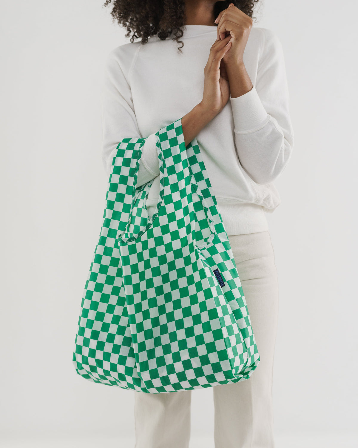 Standard Baggu - Green Checkerboard