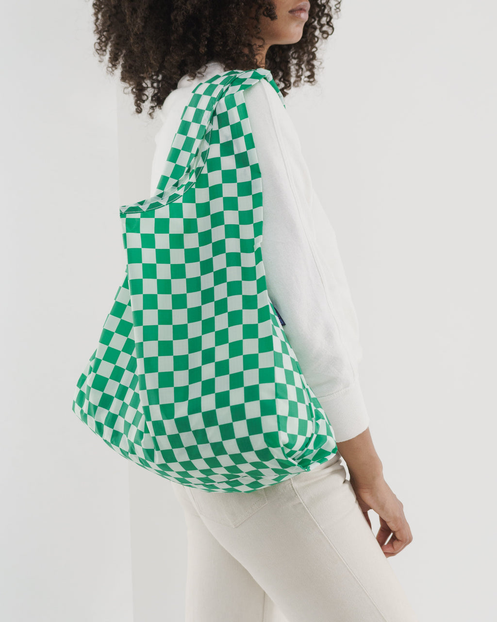 Standard Baggu - Green Checkerboard