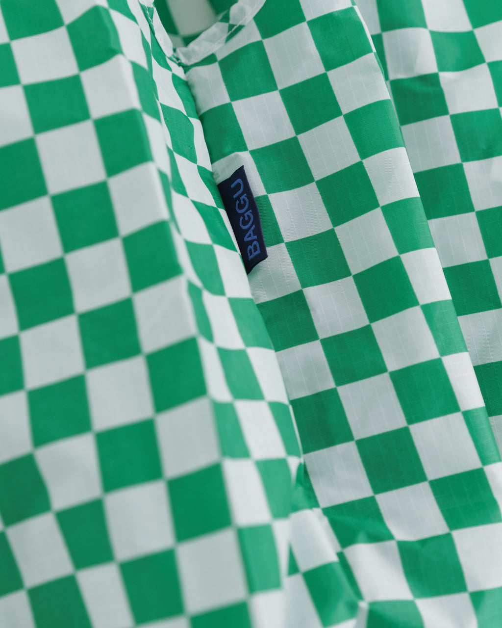 Standard Baggu - Green Checkerboard