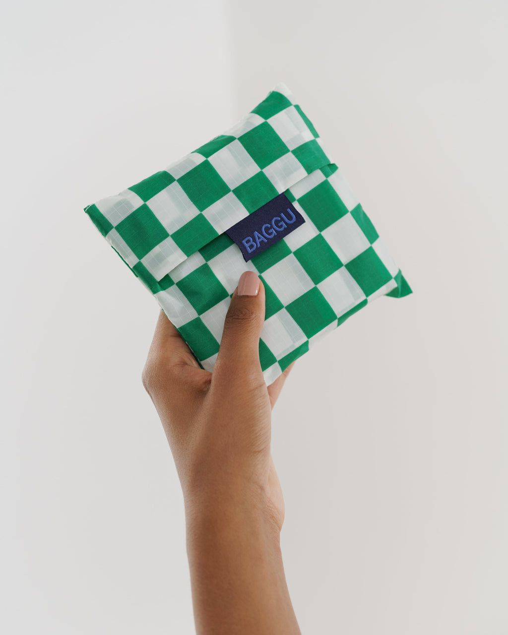 Standard Baggu - Green Checkerboard