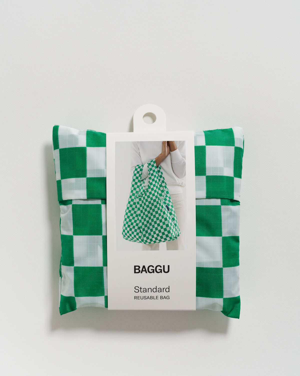 Standard Baggu - Green Checkerboard