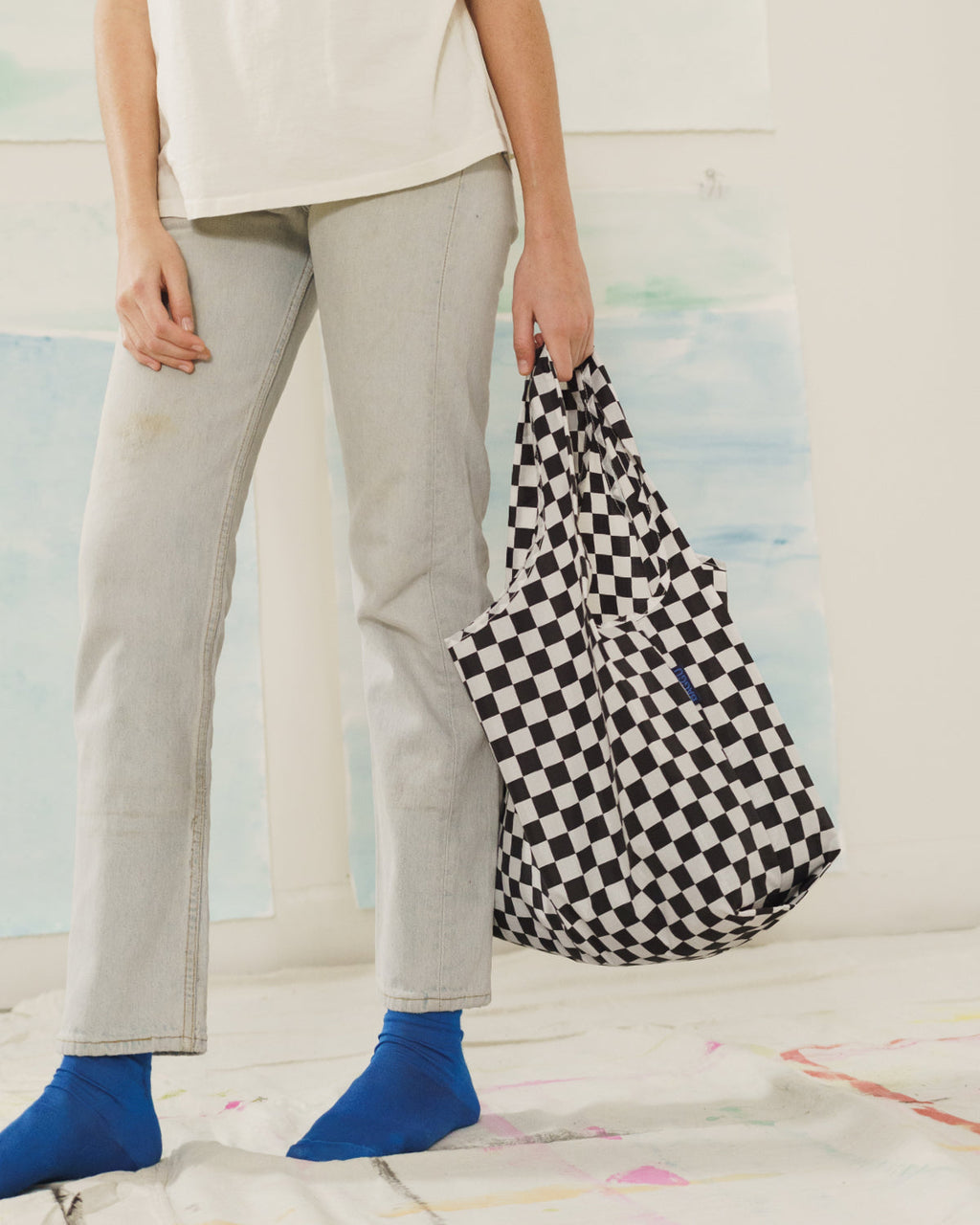 Standard Baggu - Black Checkerboard