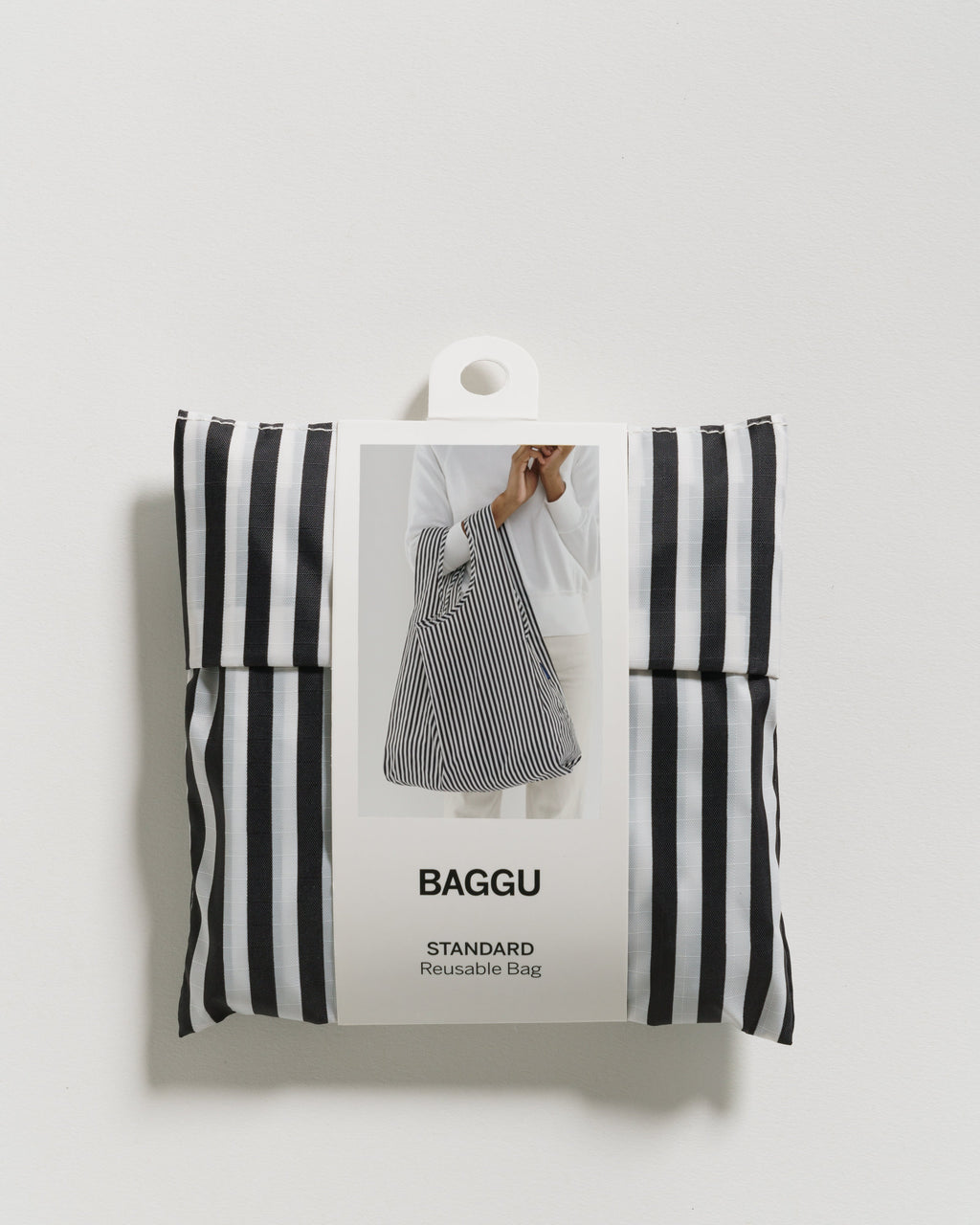 Standard Baggu - Black and White Stripe &nbsp;